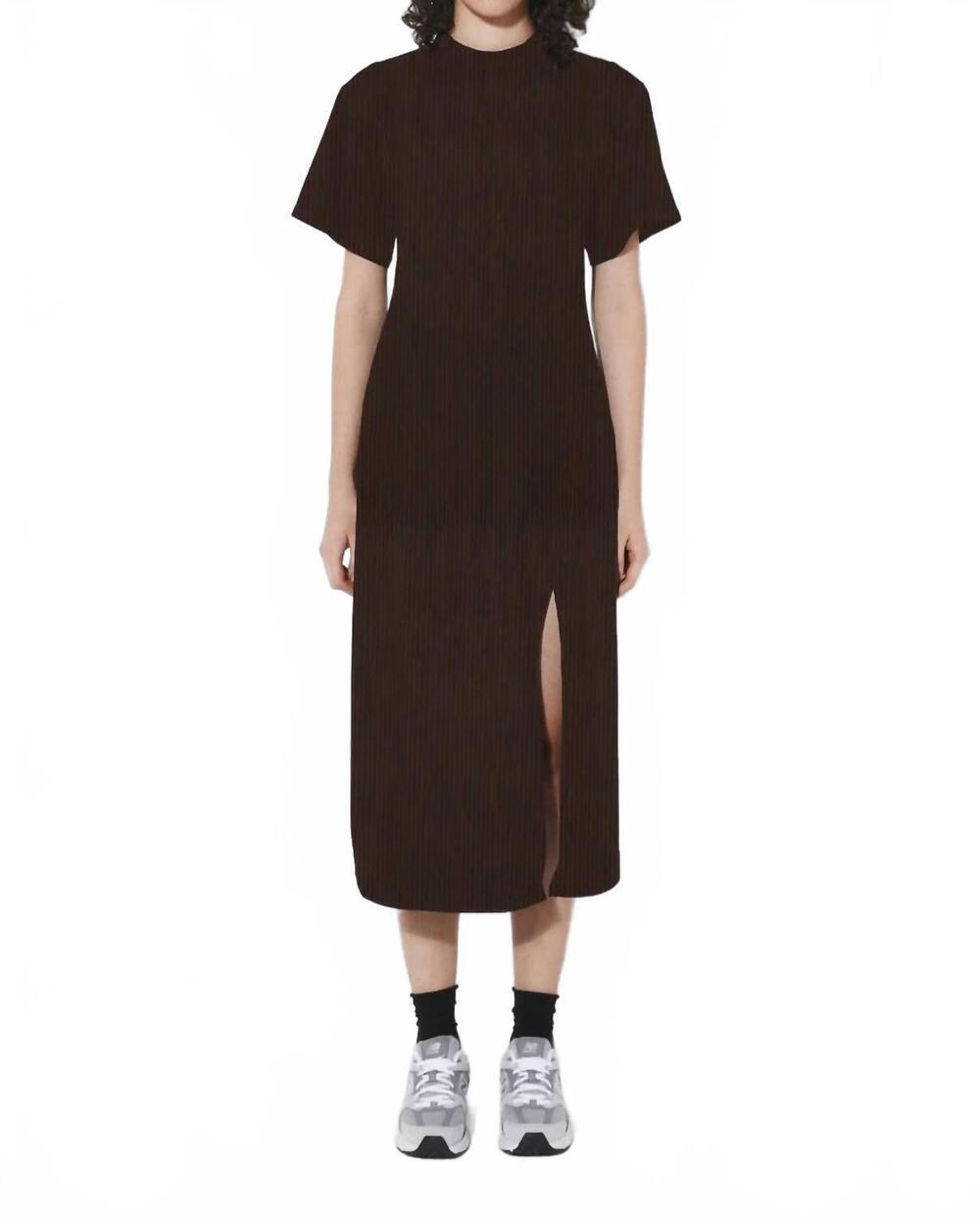NEW RITA ROW claire midi dress in brown